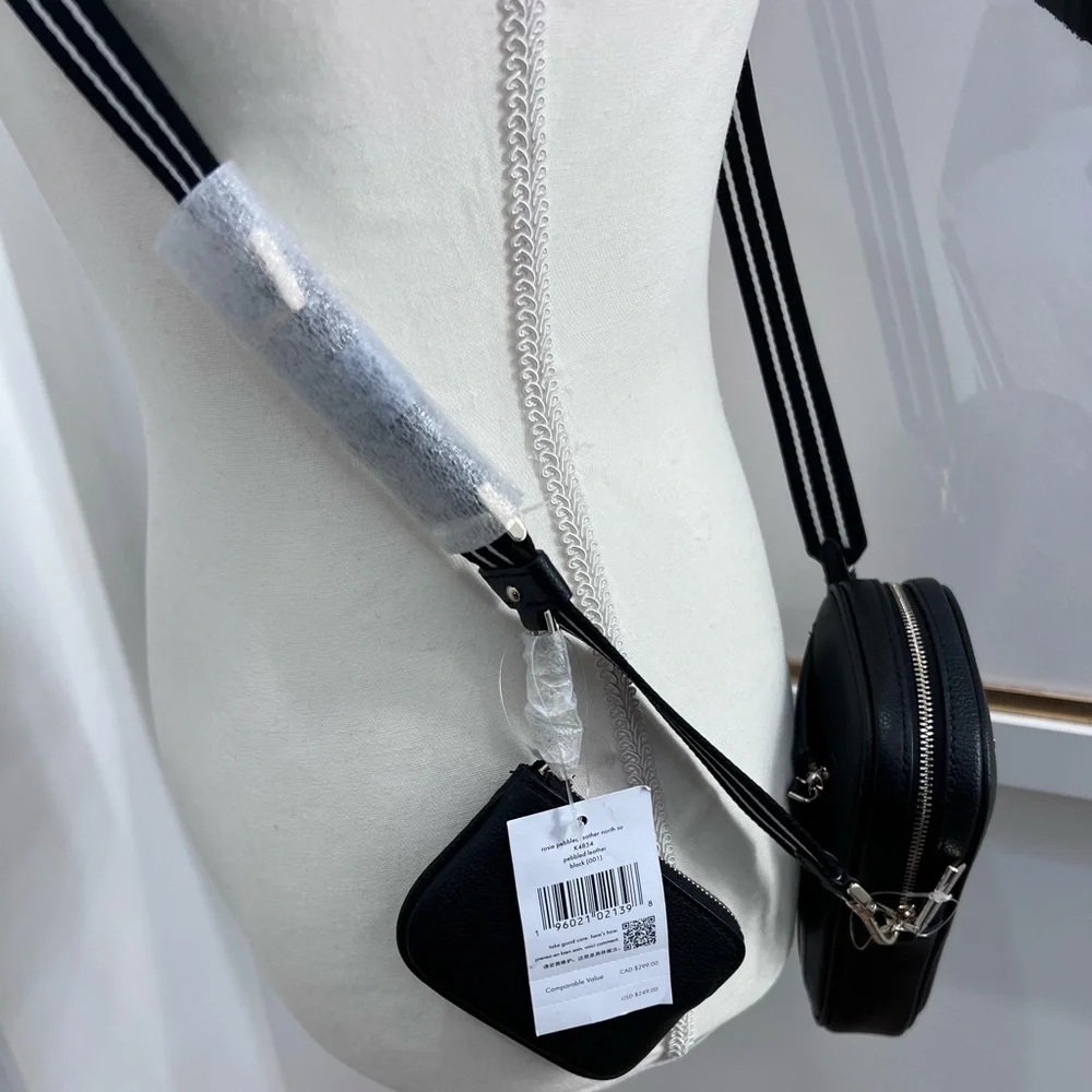 NWT Kate Spade Rosie North South Crossbody in Black Pebbled Leather - Picture 4 of 11